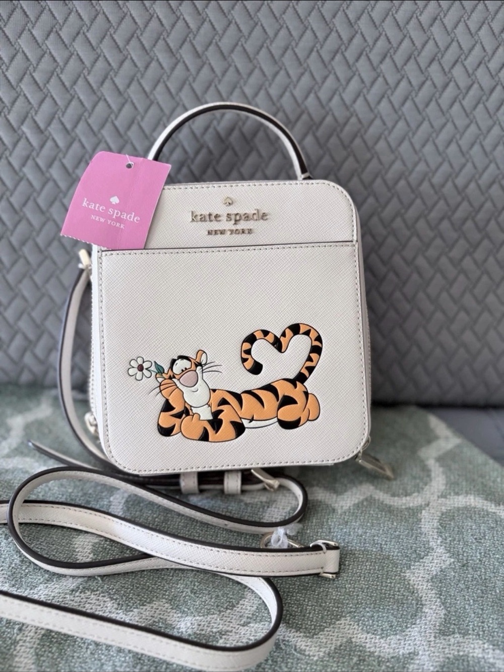 kate spade White Tigger Floral Crossbody Bag